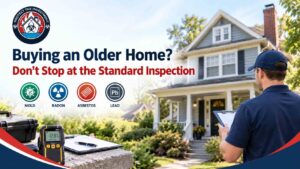 Environmental testing before buying a home to check for mold, radon, asbestos, and lead.